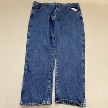 George Strait Wrangler 31MGSHD Cowboy Cut Blue Denim Jeans Men&#39;s 42x30 - £19.71 GBP