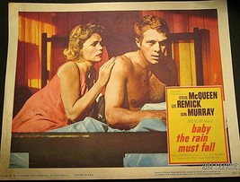STEVE McQUEEN,LEE REMICK (BABY THE RAIN MUST FALL) 1965 MOVIE LOBBY CARD - $99.00