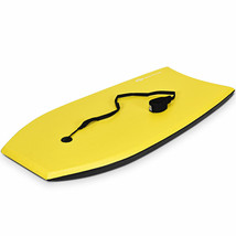 37&quot; Super Lightweight Bodyboard Surfing W/Leash EPS Core Board IXPE Yellow - $70.29
