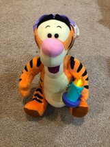 Disney Mattel 1998 Tigger Plush Light Up Candle Night Cap Candle Works T... - £10.93 GBP