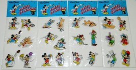 Walt Disney Vintage Set of 24 Different Character Puffy Stickers 1991 NE... - $11.64