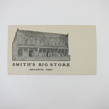 John Smith Co. Smith&#39;s Big Store Arcanum Ohio Advertising Envelope Antiq... - £7.85 GBP