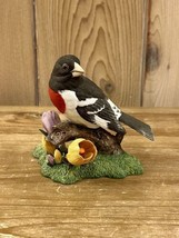  Vintage Lenox Porcelain Garden Bird Figurine ~ &quot;Rose Breasted Grosbeak&quot; ~ 1991 - $18.69