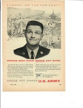 1959 US Army Vintage Print Ad Choose Your Travel Before You Enlist - £11.53 GBP