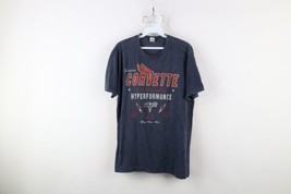 Vintage Y2K Mens Large Faded Spell Out Corvette Car Racing Jersey Knit T-Shirt - $39.55