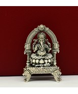 925 silver hindu idol ganesha statue, figurine,puja article home temple ... - $358.59 CAD