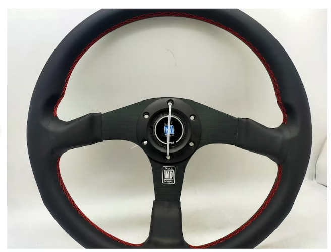 Car Steering Wheel Black Leather Redline Nardi Universal 14inch 350MM Racing