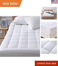King Mattress Pad Cover Cooling Mattress Topper Pillow Top with Down Alt... - $97.89