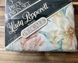 Vintage Lady Pepperell No Iron Percale 3 Piece Twin Sheet Set Floral - £20.43 GBP