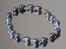 Vietnamese Blue Baroque Akoya and 14K Bracelet - £174.00 GBP