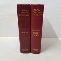 1944 New Century Dictionary 2 Vol Red Set Words Phrases Quotes Illustrated - £14.94 GBP