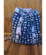 Vera Bradley Punk Elephant Drawstring Backpack Retired Print - $40.11 CAD