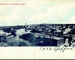 Vtg Cartolina 1907 Spokane Washington Wa Panoramico Vista - $11.24