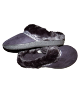 Isotoner Women&#39;s Black Faux Suede Faux Fur Memory Foam Washable Slippers... - £11.20 GBP