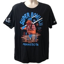 NFL Football Superbowl 2018 Minnesota Nike Tee Black Graphic Men&#39;s Unisex XL - £11.14 GBP