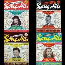 Song Hits Lyric Magazines Lot of 4 1946 - 52 48 Frank Sinatra Deanna Durbin - £10.18 GBP