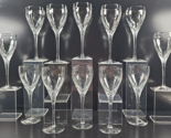 12 Lenox Encore Platinum Wine Glasses Set Elegant Crystal Clear Swirl St... - $197.67
