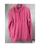 Columbia Women&#39;s Fleece Pullover Pink Lightweight Collar Drawstring Size... - $30.77 CAD