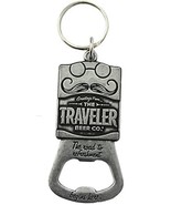 Curious Traveler Beer Metal Bottle Opener Keychain - $6.83