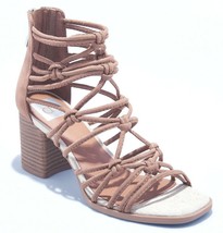 DV Women&#39;s Taupe Faux Suede Adira Strappy Knotted Zippered Back Heeled Sandals - £18.87 GBP