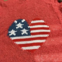 WILDFOX White Label American Flag Heart Cardigan Sweater Size Small Manhattan - £23.01 GBP
