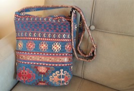 Handmade Shoulder Bag, Armenian Handbag, Ethnic Bag, Cross Body Bag, Carpet Bag - £34.80 GBP