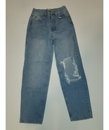 BDG Urban Outfitters Light Wash High Rise Baggy Distressed Denim Jeans S... - $492.12 MXN