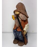Large Mountain Hillbilly with Rifle and Corn Cob Pipe - Carved Caricature - $59.00
