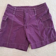 Athleta Women&#39;s Cabo Linen Shorts Purple 54023 Size 4 Drawstring Waist - £11.59 GBP