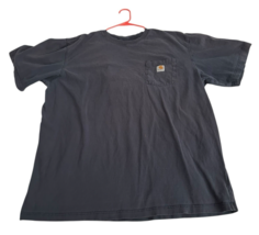 Carhartt Shirt Mens 2XL Tall Navy Blue Work Logo Original Fit Pocket Tee... - $19.90