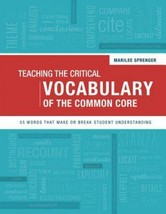 Teaching the Critical Vocabulary of the Common Core: 55 Words - £4.73 GBP