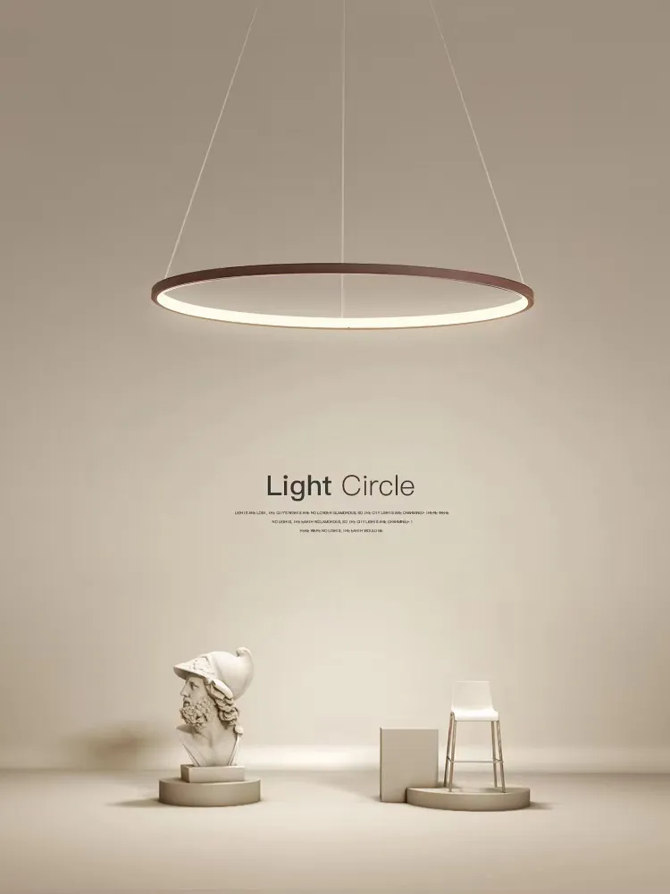 Simple chandelier LED restaurant lamp  creative round  designer room living room - £182.41 GBP