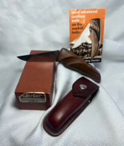 Vtg Gerber Single Blade Folding Hunter Pocket Knife WIth Sheath In Origi... - $499.95
