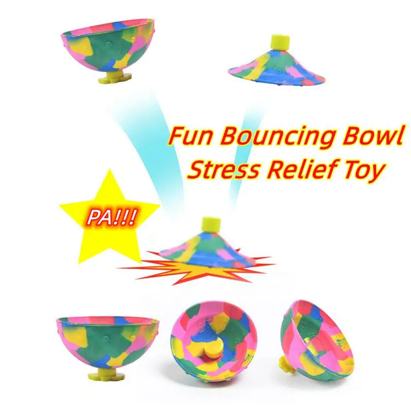 1Pcs Camouflage Bouncing Bowl Children Decompression Toy Dropping Jumping - £7.26 GBP+