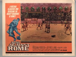 Alone Against Rome-Lang Jeffries-Rossana Podestà-11x14-Color-Lobby Card - £26.21 GBP