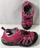 Kamik Girls Sports Sandals Shoes Pink Black Bungee Laces Hook Loop Toddl... - $169.42 MXN