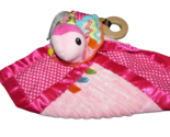 Infantino pink security blanket teether turtle ladybug rattle crinkle Lo... - $8.90