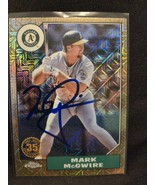 Mark McGwire Hand Signed Baseball Card Autographed Oakland A&#39;s olioAuto HOF - $527.06 MXN