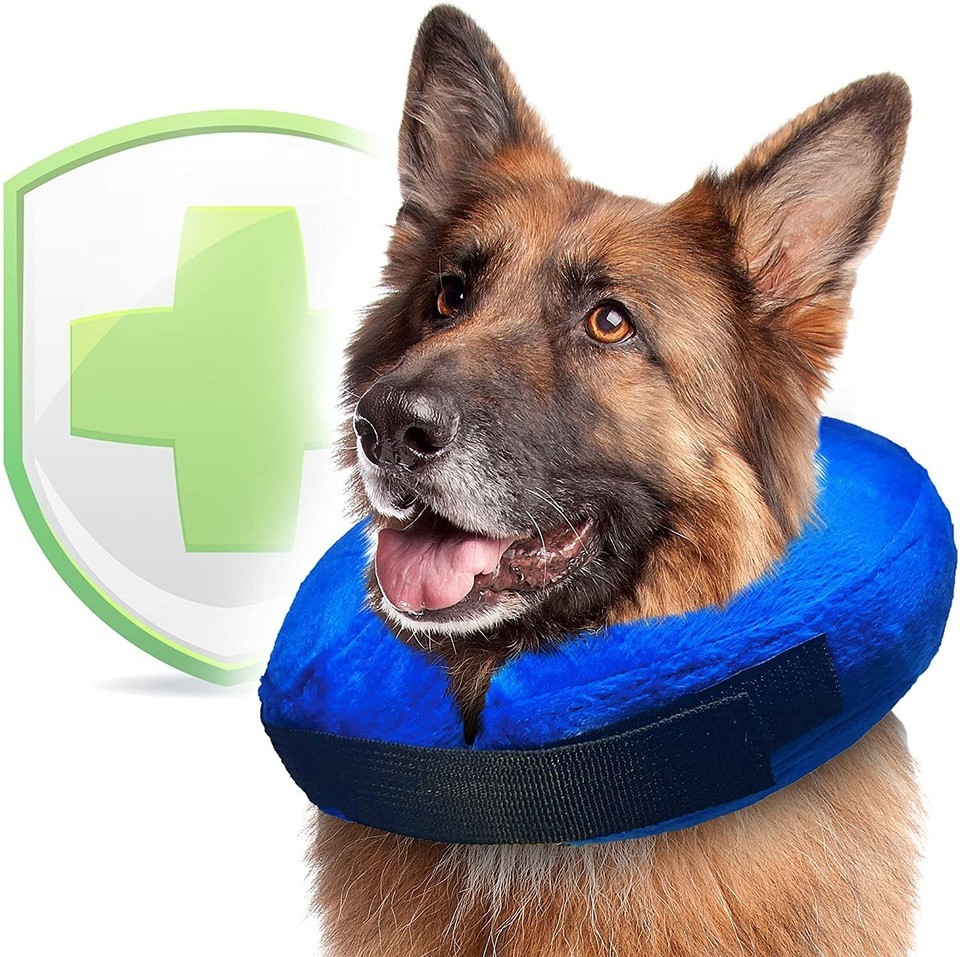 Primens Inflatable Dog / Cat Donut Cone Collar - Adjustable - (Blue) - L... - $18.95