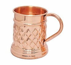 Pure Copper Moscow Mule Beer Mug Cup Barware Unique Design Copper Handle 500ml - £17.93 GBP