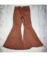 Shyanne Jeans Womens Size 31 High Rise Tulip Hem Super Flare Chestnut Denim - $42.46 CAD
