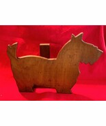 Vintage Wood Handcrafted Scottie Dog Napkin or Letter Holder 9&quot; L 6.25&quot; ... - $224.29 MXN