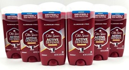 6 Old Spice Solid Deodorant-ACTIVE Defense Fast Break Aluminum Free Big3.0oz Lot - £37.60 GBP