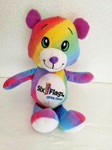 Fiesta Six Flags Over Texas Teddy Bear Rainbow Plush Stuffed Animal Souvenir  - £11.71 GBP