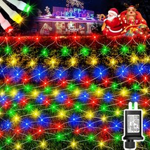 12Ft X 5Ft Christmas Net Lights, 360 Led Net Lights With 8 Modes, Connecable, Ti - £65.19 GBP