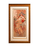 &quot;AUTUMN&quot; by ALPHONSE MUCHA, Print Signed and Numbered - $86,601.67 MXN