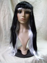 Gothic Black White Diva Glam Wig Evil Doll Joker Ghostly Mime Pierrot An... - $262.93 MXN