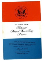 National Armed Forces Day Dinner Menu 1956 Washington DC Godfrey Curtis Lemay - £104.49 GBP