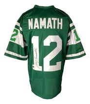 Joe Namath New York Firmado Verde Camiseta de Fútbol Bas - £271.37 GBP