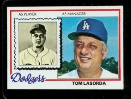 Vintage 1978 Topps Baseball Trading Card #189 Tom Lasorda Dodgers Manager - £7.70 GBP